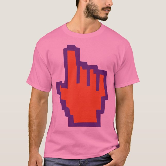 Camiseta main hand pointeur pointer mano inform geek (Anverso)