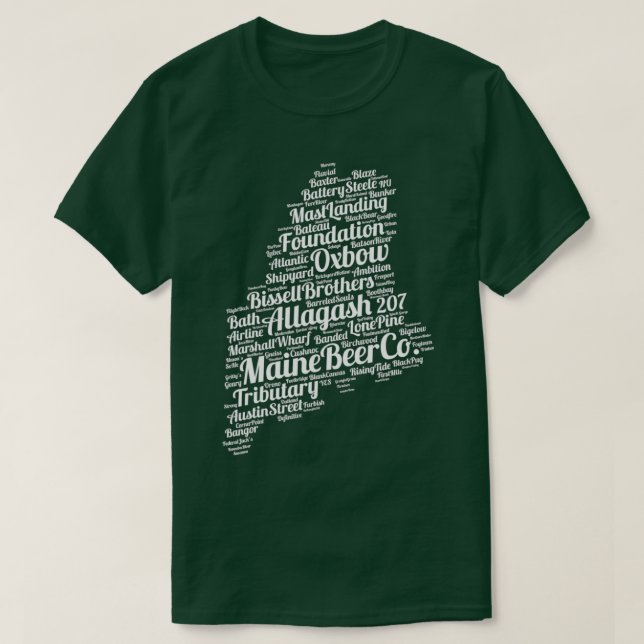 Camiseta Maine Breweries (Diseño del anverso)