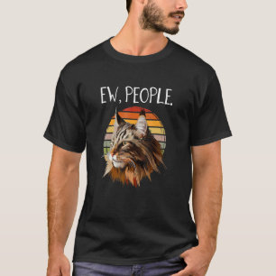 Camiseta Maine Coon Ca Mujeres Ew Gente Meowy Gato