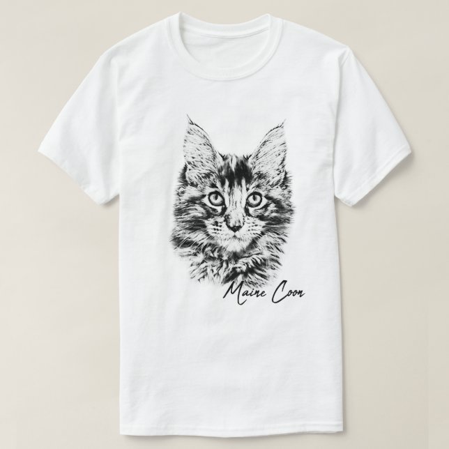 Camiseta Maine Coon Cat (Diseño del anverso)