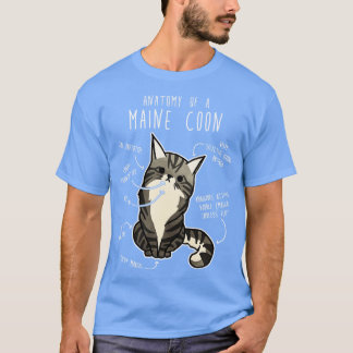 Camiseta Maine Coon Cat Anatomy TShirt