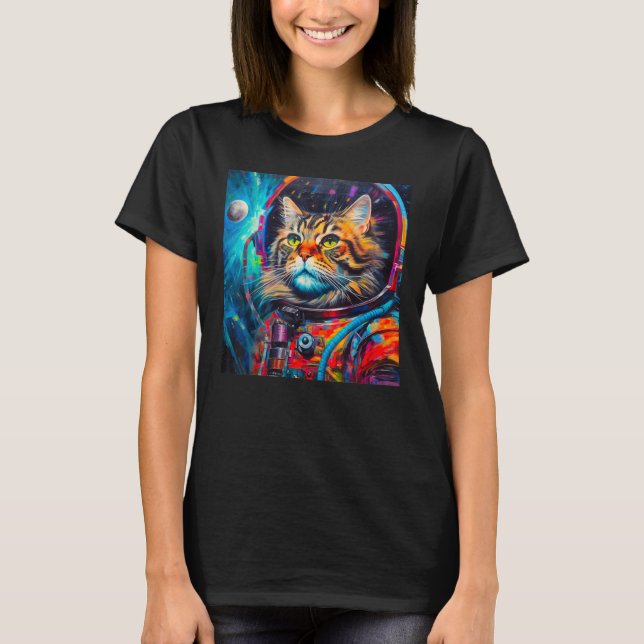 Camiseta Maine Coon Cat Astronaut (Anverso)