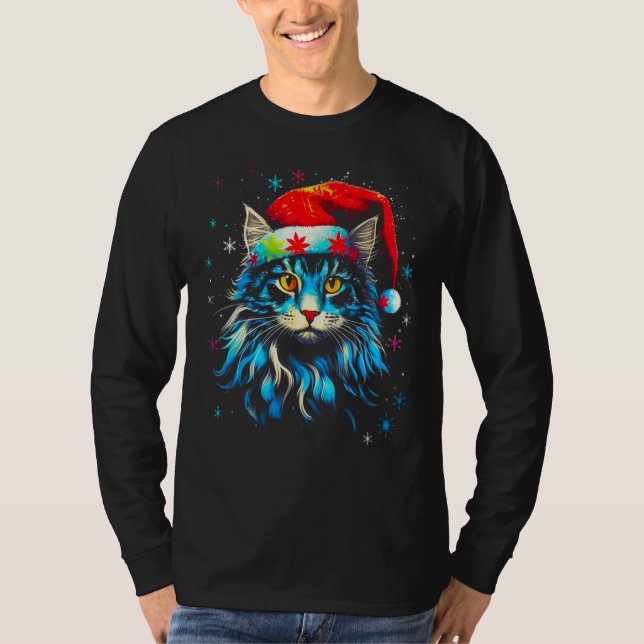 Camiseta Maine Coon Cat Christmas (Anverso)