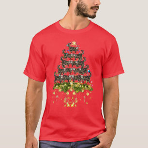 Camiseta Maine Coon Cat Christmas Tree Lights Funny Xmas Lo