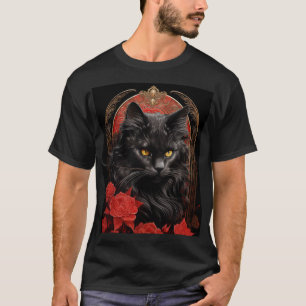 Camiseta Maine Coon cat con flores