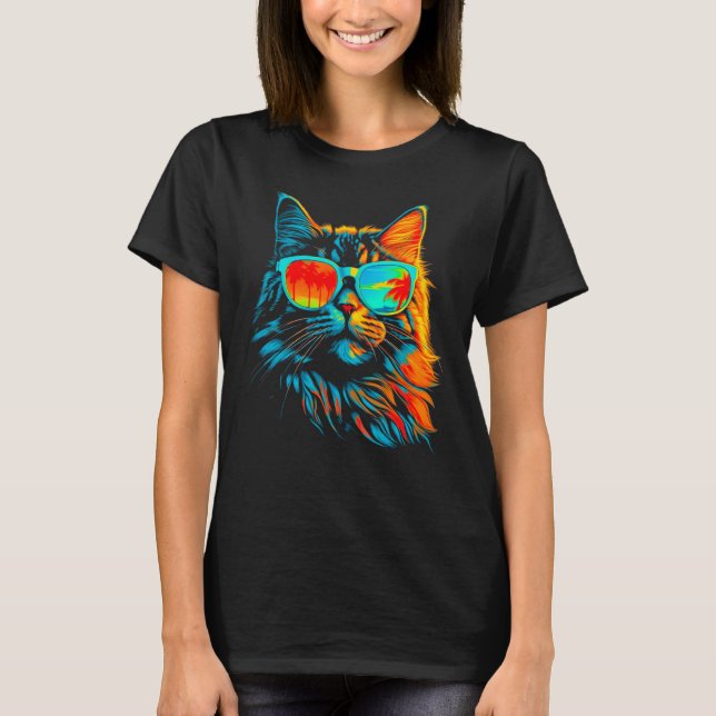 Camiseta Maine Coon Cat Cool Summer (Anverso)