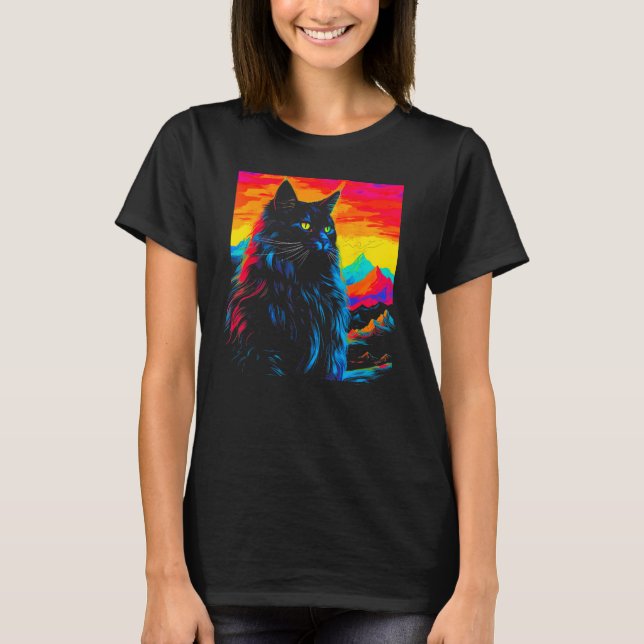 Camiseta Maine Coon Cat Design (Anverso)