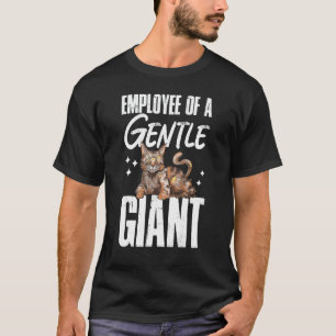 Camiseta Maine Coon Cat Empleado De Un Gigante Gente Gentil