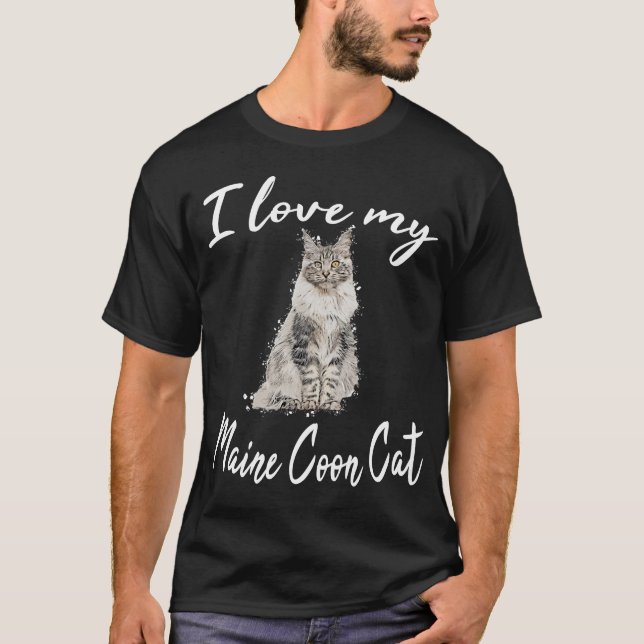 Camiseta Maine Coon Cat Gats kitten Maine Coon cat motif (Anverso)