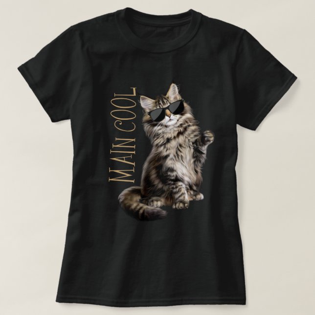 Camiseta Maine Coon Cat - Guay principal  (Diseño del anverso)