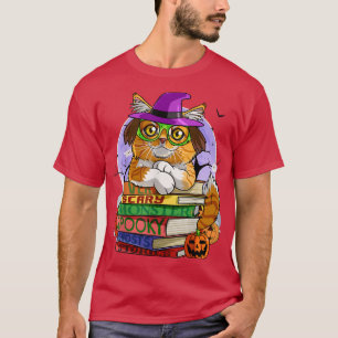 Camiseta Maine Coon Cat Halloween Fantasía Calabaza de Bruj