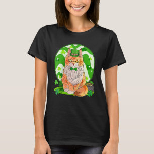 Camiseta Maine Coon Cat Lucky Leprechaun St Patricks Day Ra