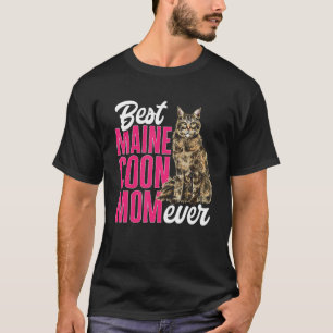 Camiseta Maine Coon Cat Mamá Mejor Mono Mamá Jamás