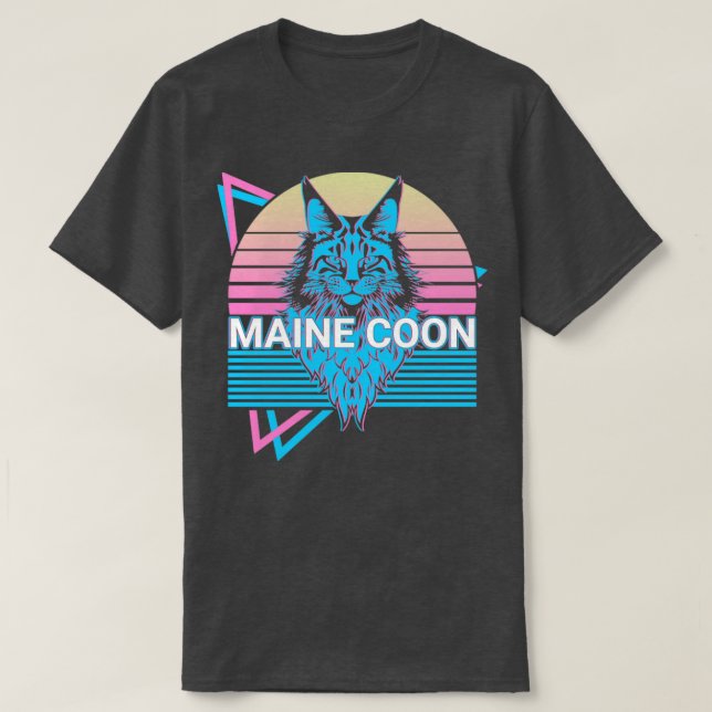 Camiseta Maine Coon Cat Retro (Diseño del anverso)