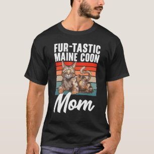 Camiseta Maine Coon Cat Retro Vintage Fur Tastic Maine Coon