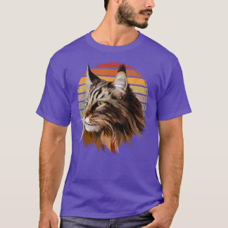 Camiseta Maine Coon Cat Vintage Retro 
