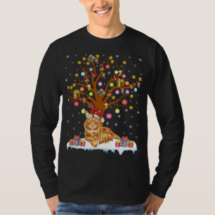 Camiseta Maine Coon Cat Xmas iluminando Santa Maine Coon Ch