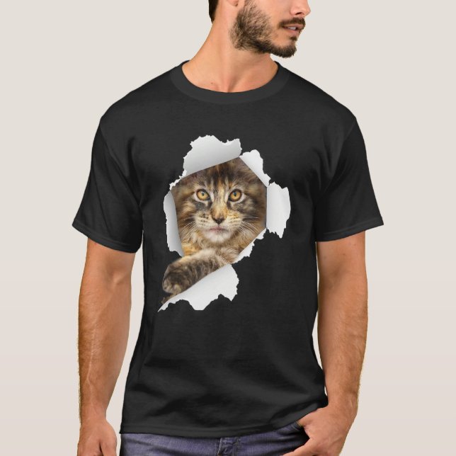 Camiseta Maine Coon Cats Kitten  Cute Cat  Cat (Anverso)