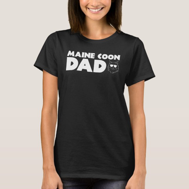 Camiseta Maine Coon Dad Funny Maine Coon Cat Dad (Anverso)