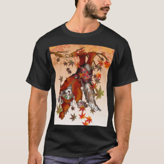 Camiseta maine coon en otoño Sobredimensionado