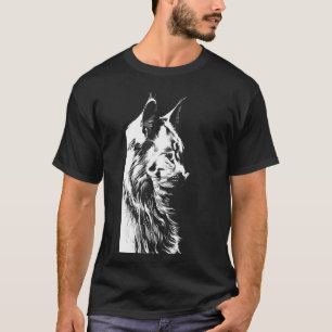 Camiseta Maine Coon: Gato Blanco y Negro para Homb