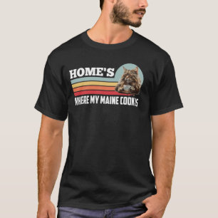 Camiseta Maine Coon HOME ESTÁ EN DONDE MI PRINCIPAL COON ES