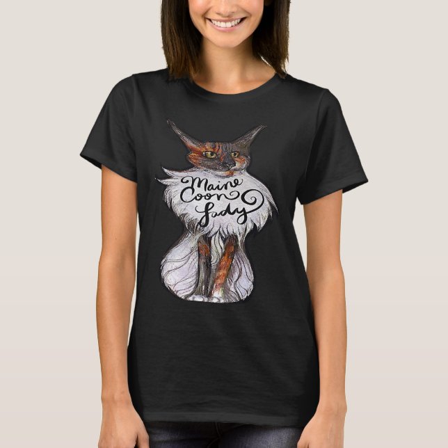 Camiseta Maine Coon Lady (Anverso)