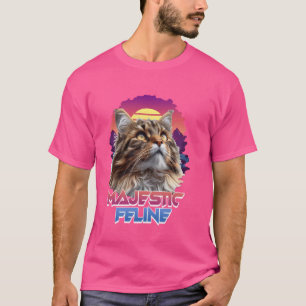 Camiseta Maine Coon MAJESTIC FELINE Vintage Cat Dueño Maine