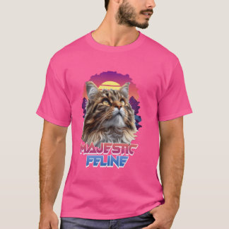 Camiseta Maine Coon MAJESTIC FELINE Vintage Cat Dueño Maine