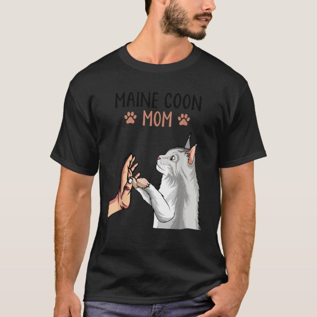 Camiseta Maine Coon Mom Cat Owner Lovers  (Anverso)