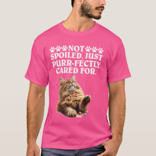Camiseta Maine Coon NO SPOILLY PURRFECTLY CUIDADO POR Fu