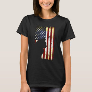 Camiseta Maine Coon Silhouette Bandera Estadounidense 4 De
