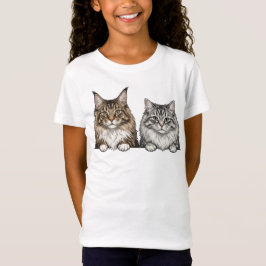 Camiseta Maine Coon & Silver Tabby Cat lover