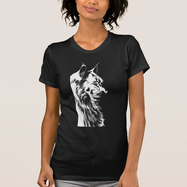 Camiseta Maine Coon Women's Slim Fit Black B+C Tee (Anverso)