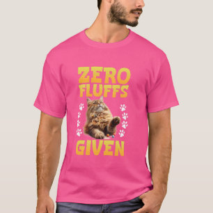 Camiseta Maine Coon ZERO FLUFFS DADO Funny Maine Coon Owne