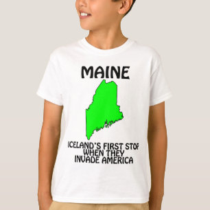 Camiseta Maine: el primer destino de Islandia cuando invade