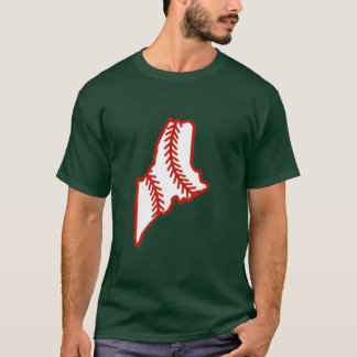 Camiseta Maine Estado Punto de Contorno