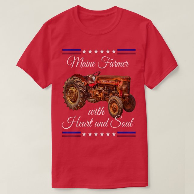 Camiseta Maine Farmer Retro (Diseño del anverso)
