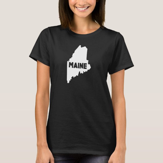 Camiseta Maine Home State Uu Map Down Easters (Anverso)