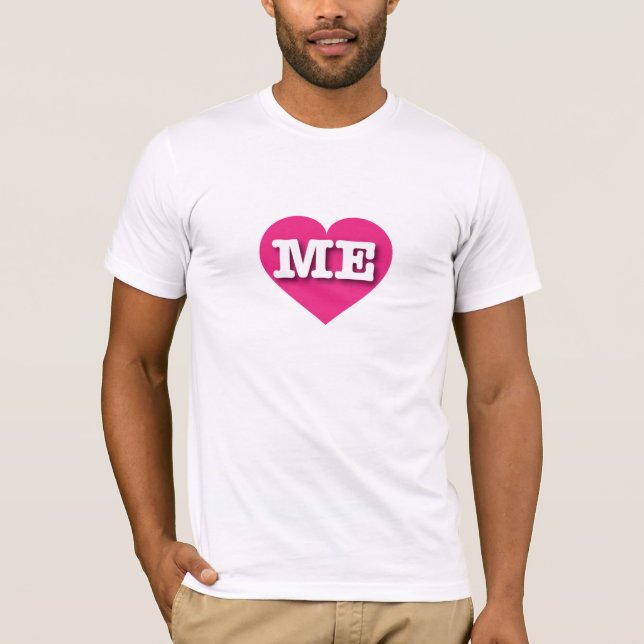 Camiseta Maine Hot Pink Heart - Me amo (Anverso)