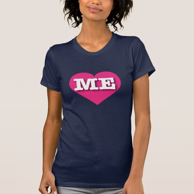 Camiseta Maine Hot Pink Heart - Me amo (Anverso)