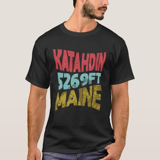 Camiseta Maine Katahdin Hiking Climbing Retro (Anverso)