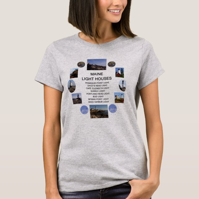 Camiseta Maine Lighthouses  (Anverso)