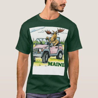 Camiseta Maine Moose Driving aTShirt