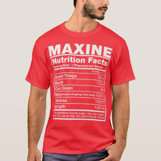 Camiseta Maine Nutrition FactsNombre principal Cumpleaños