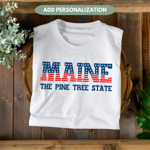 Camiseta Maine Patriotic El Personalizado del estado de los