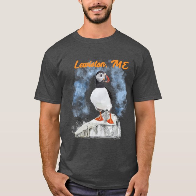 Camiseta Maine Puffin and City (Anverso)