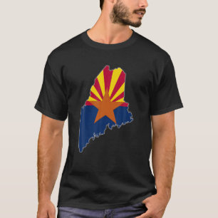 Camiseta MAINE STATE MAAP ARIZONA AZ Bandera Raíces Hombres