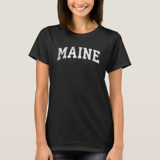Camiseta Maine Vintage Varsity Sports Text
