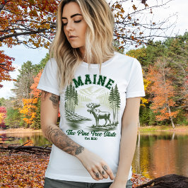 Camiseta Maine Wilderness Scenic Forest Design